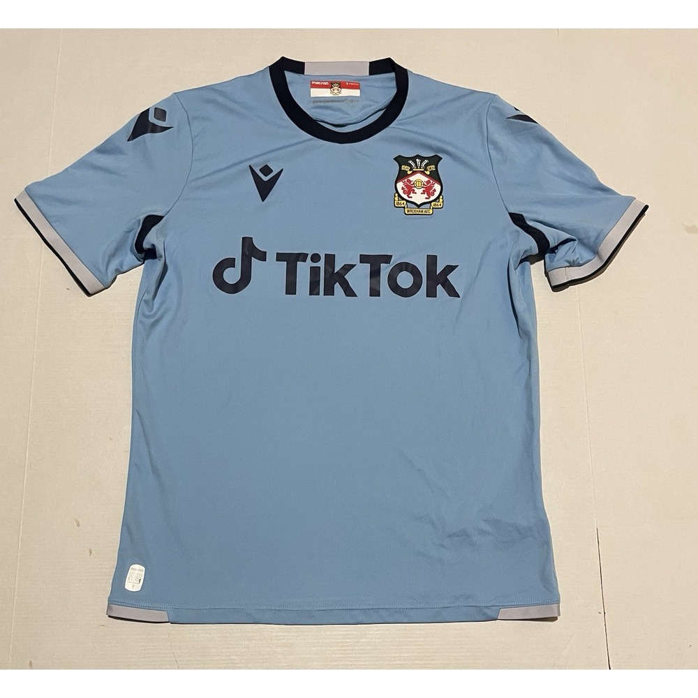 Macron Wrexham 2022/2023 Matchday Away Shirt Jersey Kit Top Tik‎ Tok Size Small